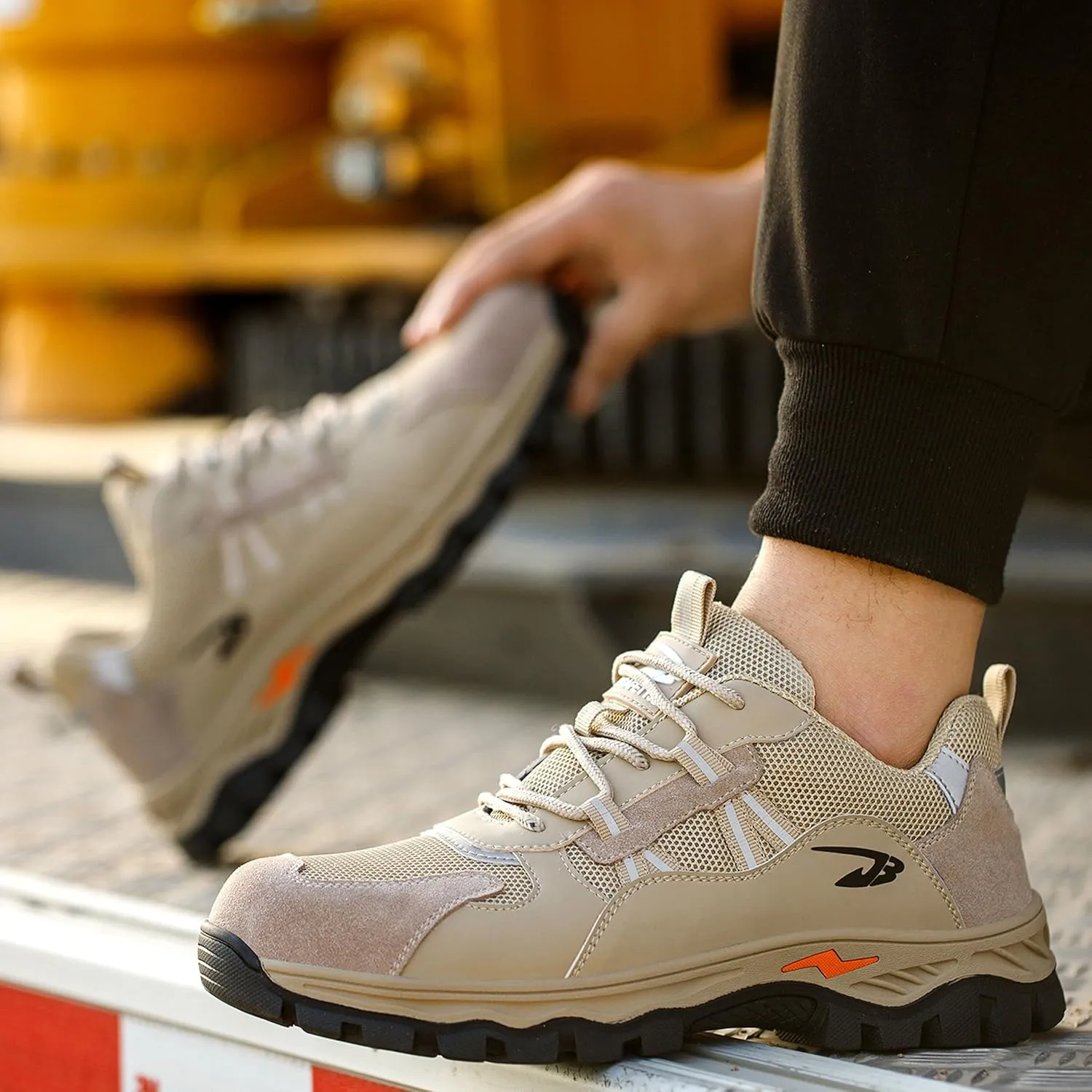 Steel Toe Safety Shoes for Men Women Work Sneakers Breathable Lightweight Industrial & Construction Shoe