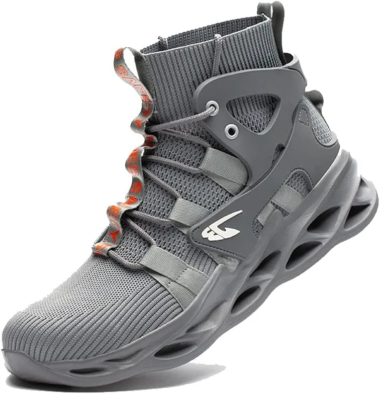 Steel Toe Shoes for Men Women Safety Shoes Work Sneakers Breathable Lightweight Industrial & Construction Shoe