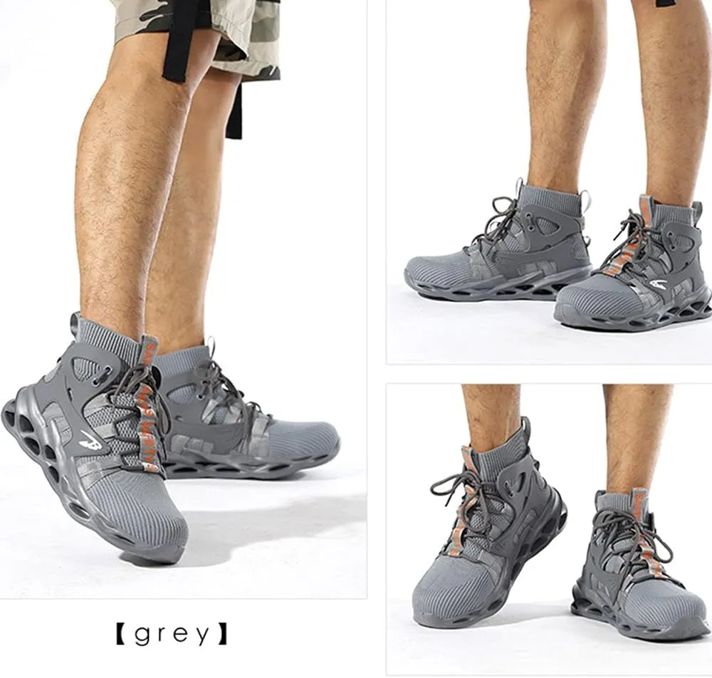 Steel Toe Shoes for Men Women Safety Shoes Work Sneakers Breathable Lightweight Industrial & Construction Shoe
