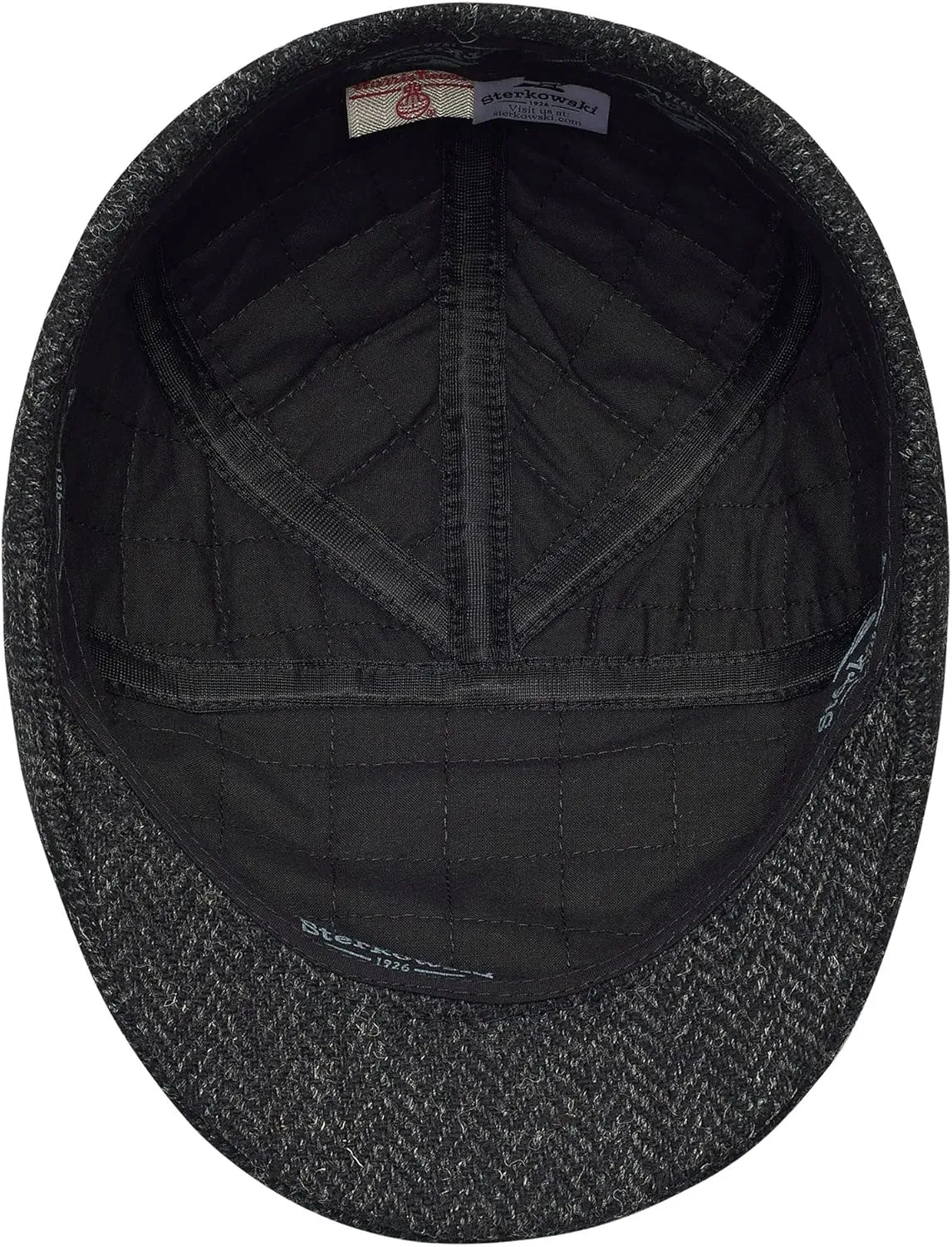 Sterkowski Ivy Five Scally Cap | Harris Tweed Flat Cap for Men and Women | Warm 5 Panels Newsboy Cap