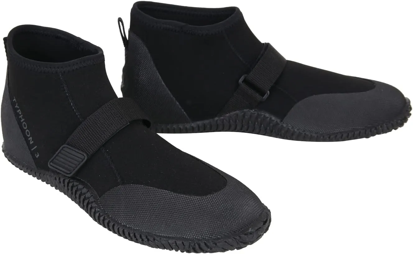 Storm 3mm Wetsuit Shoes Shoe - Black - Easy Stretch - Unisex - Glued and blindstitch Construction