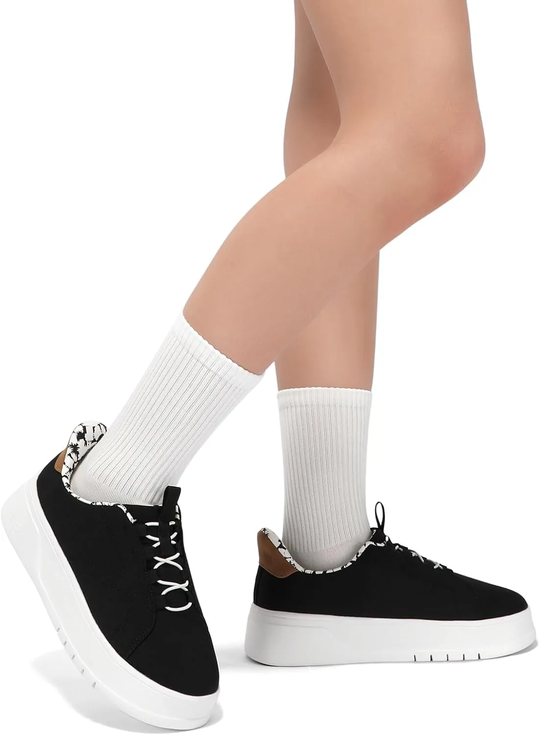 STQ Slip On Platform Canvas Sneakers Breathable Comfortable Casual Shoes Non Slip Walking Sneakers