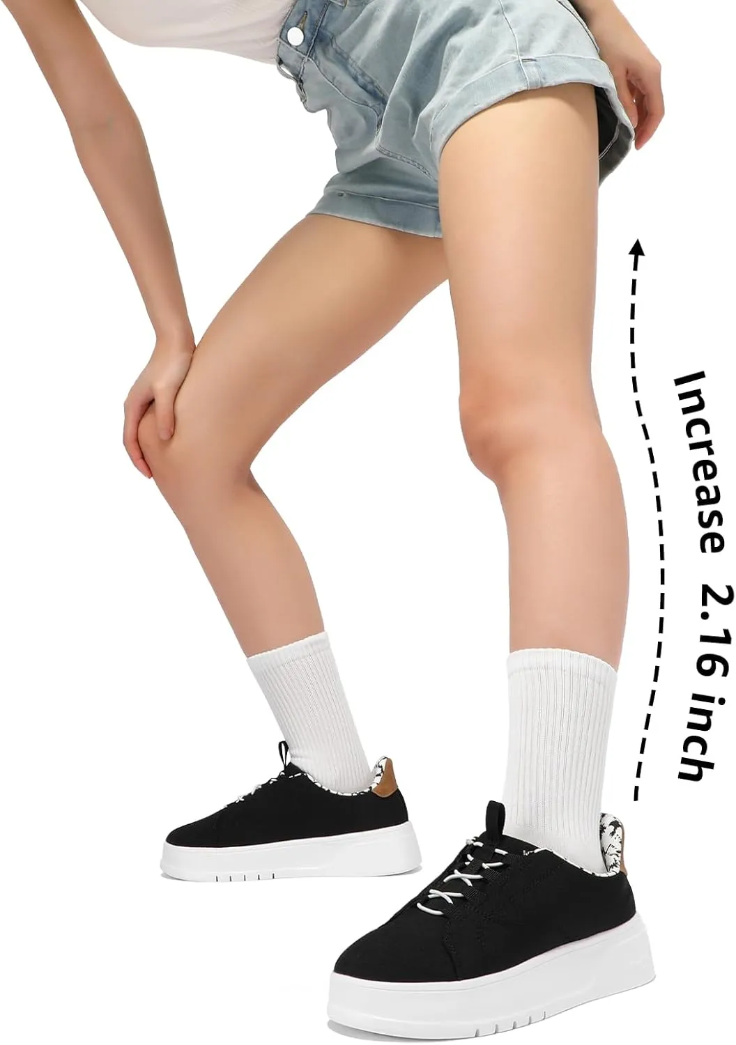 STQ Slip On Platform Canvas Sneakers Breathable Comfortable Casual Shoes Non Slip Walking Sneakers