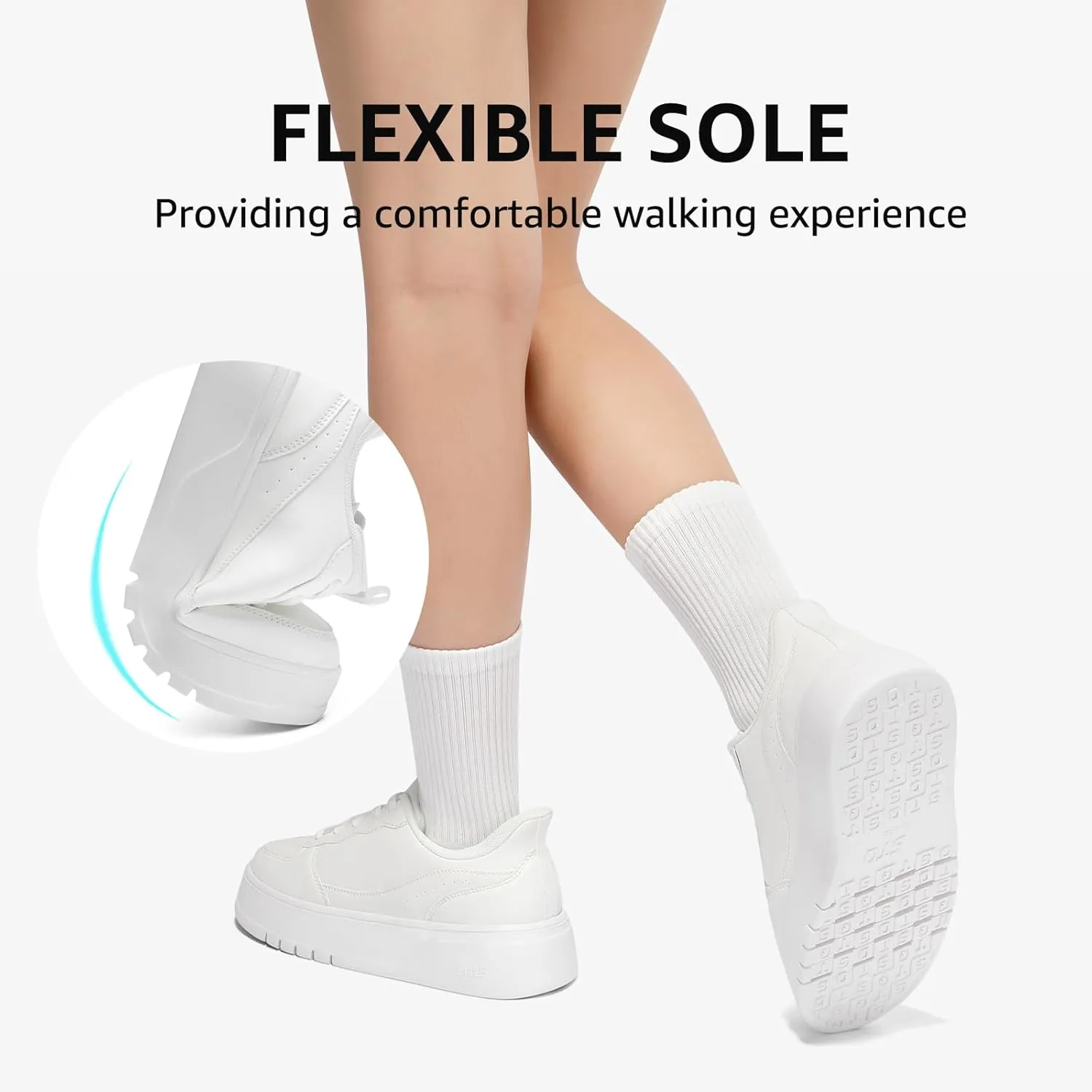 STQ Slip on Platform Sneakers Vintage Classic Tennis Shoes Lightweight Walking Sneakers