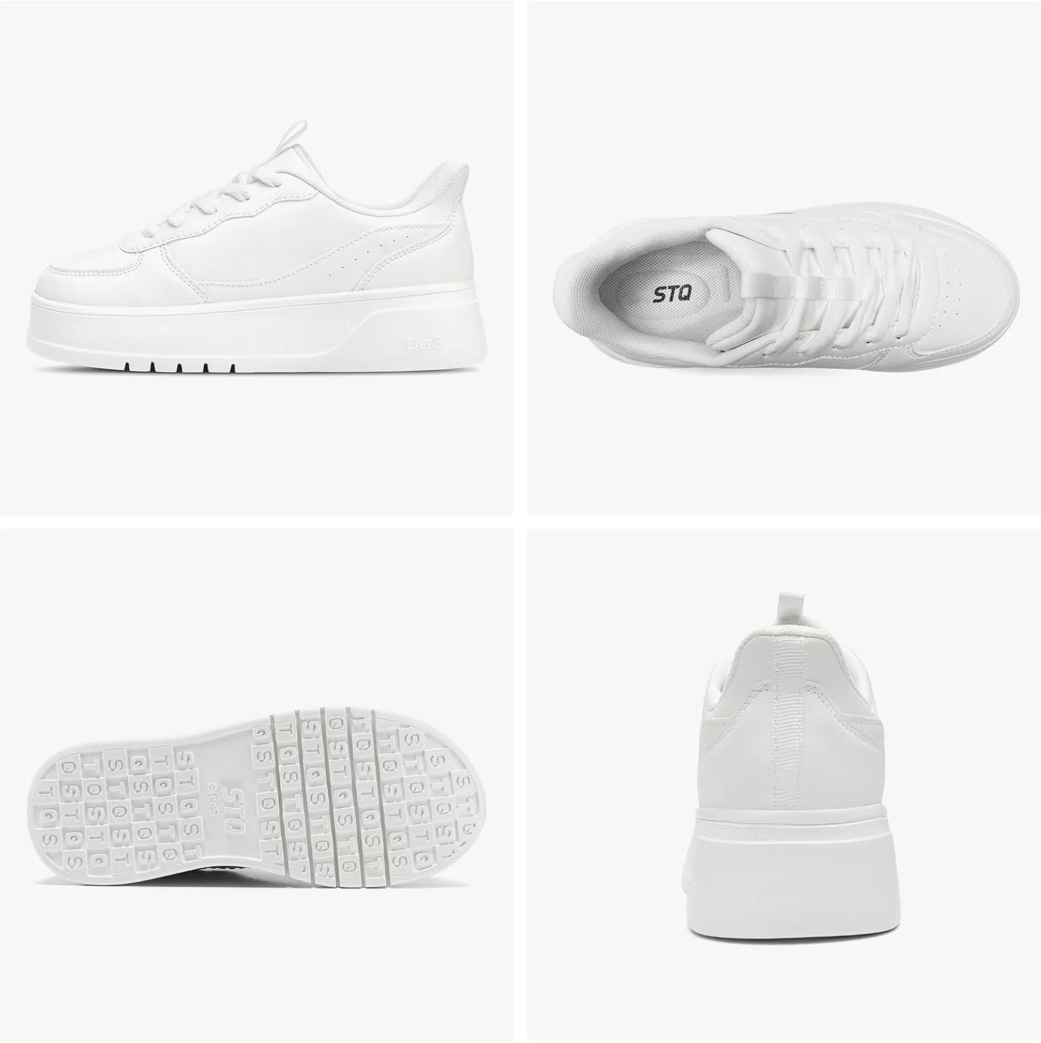 STQ Slip on Platform Sneakers Vintage Classic Tennis Shoes Lightweight Walking Sneakers