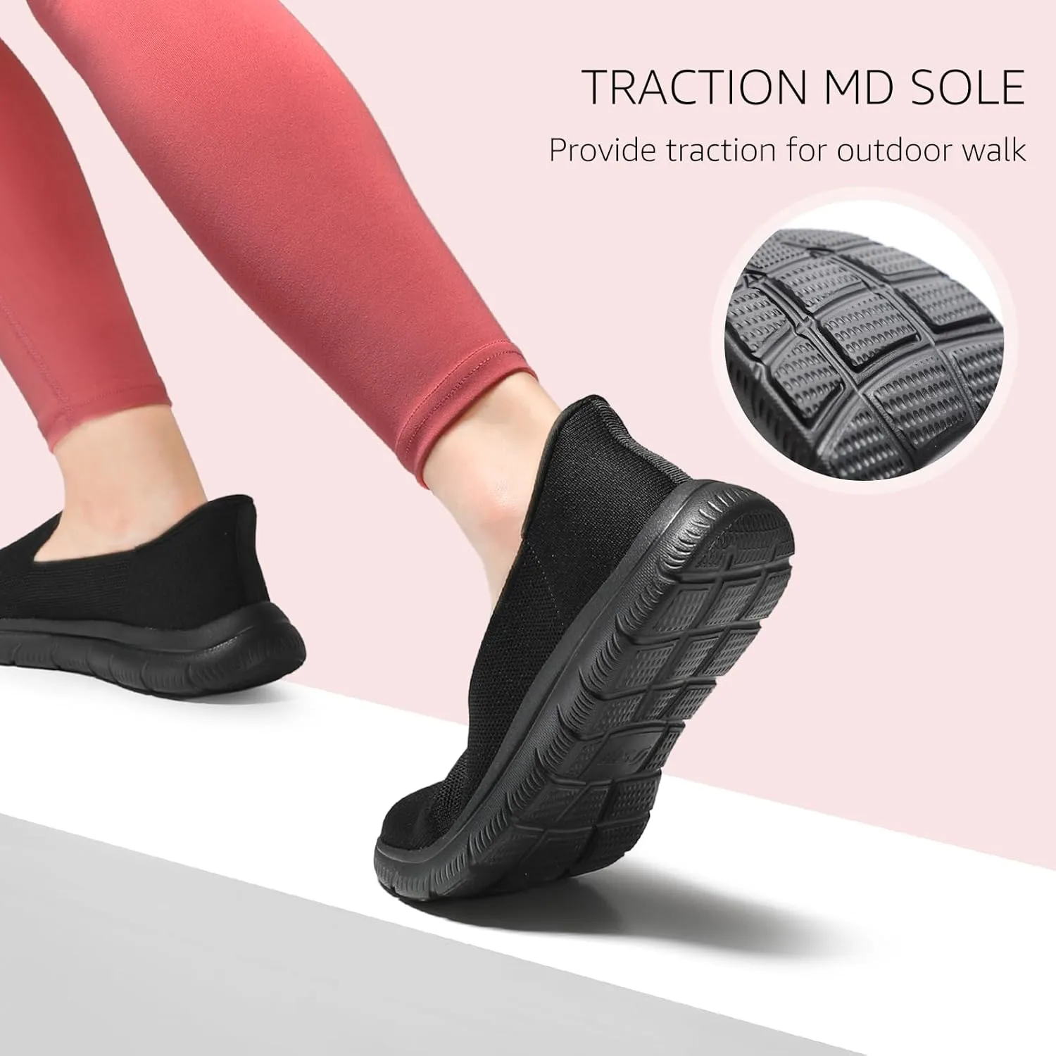 STQ Walking Shoes Women Slip on Sneakers Orthopedic Shoes Non Slip Elderly Comfort Lightweight Casual Standing Travelling
