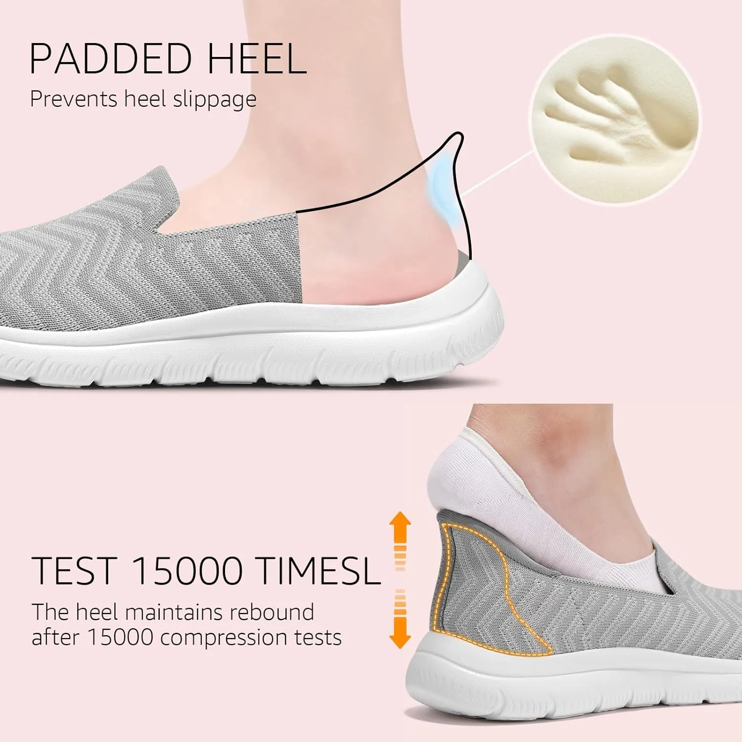 STQ Walking Shoes Women Slip on Sneakers Orthopedic Shoes Non Slip Elderly Comfort Lightweight Casual Standing Travelling