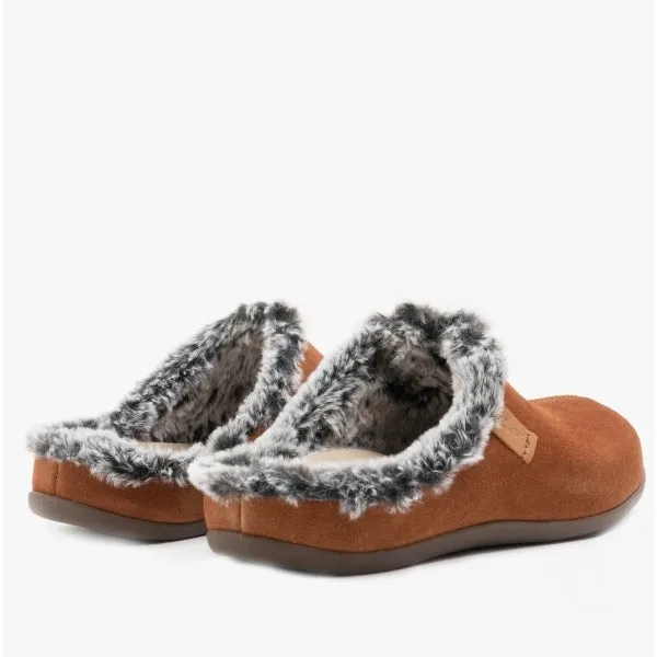 Strive LUXEMBOURG Mens Leather Mule Slippers Classic Tan