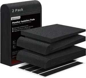 Studio Monitor Isolation pads for 5 Inches Monitors, 2 Pack High Density Acoustic Speaker Isolation Pads Foam