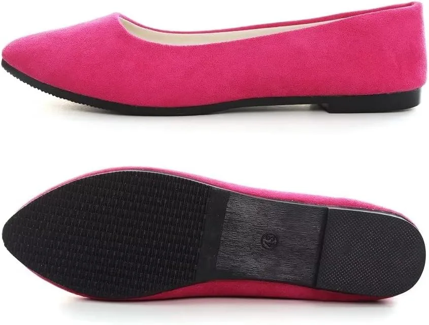 Stunner Women Casual Flats Classic Cute Slip On Ballet Shoes Comfortable Pointed Toe Flats