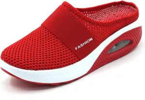 Summer Women's Breathable Mesh Walking Mules Sneakers Open Back Slippers, Comfortable Slip-On Clogs, Suitable for Indoor and Outdoor
