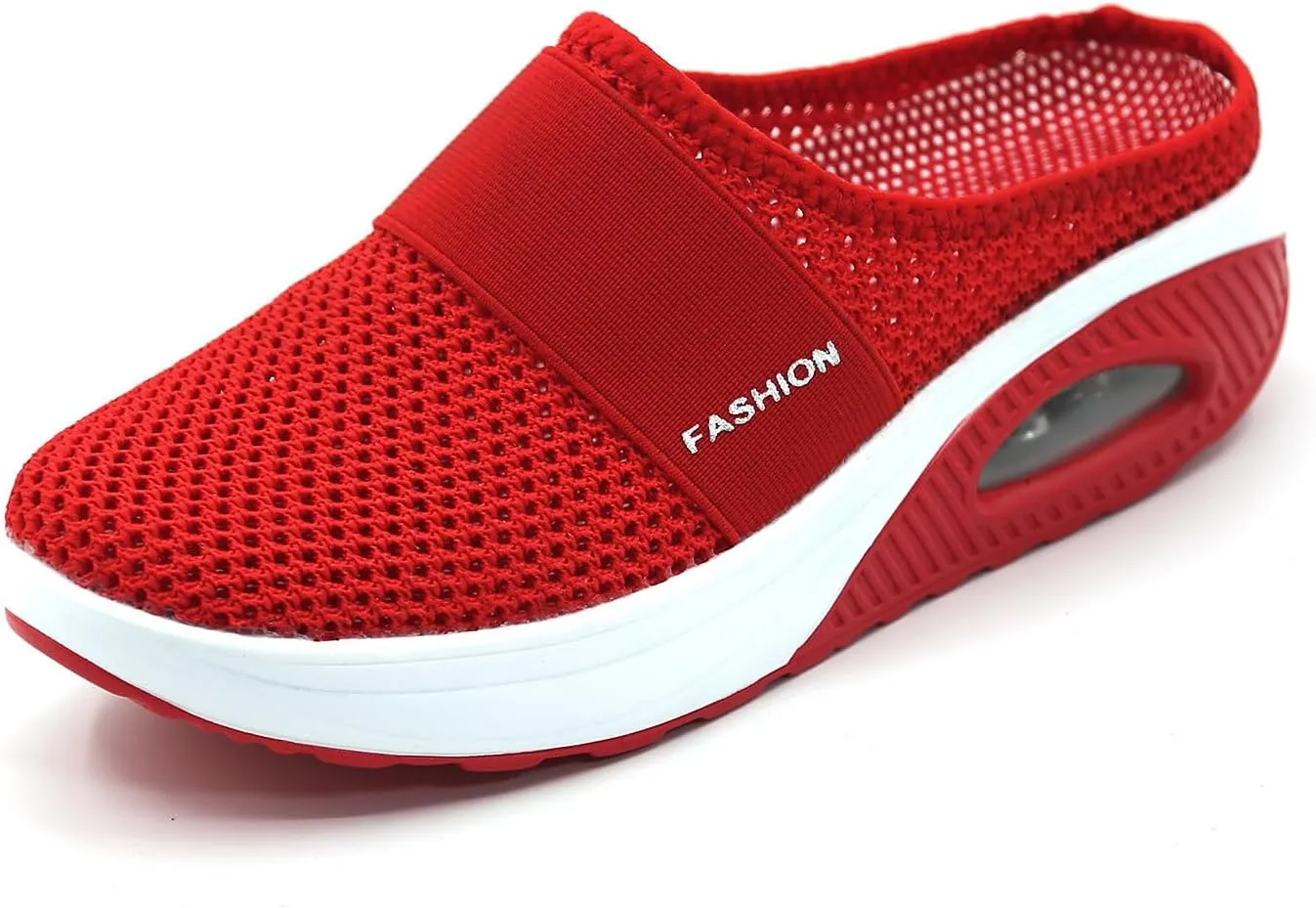 Summer Women's Breathable Mesh Walking Mules Sneakers Open Back Slippers, Comfortable Slip-On Clogs, Suitable for Indoor and Outdoor