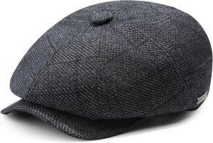 Sumolux Newsboy Cap for Men Wool Classic 8 Panel Vintage Gatsby Lvy Cabbie Hat Flat Beret Cap
