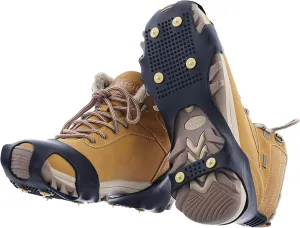 Superio Snow Ice Cleats Snow Grips Shoe and Boot Cleats Easy Slip-On Grip Rubber, 6 Anti-Slip Studs Protection, Hike or Walk Traction Cleat Rubber Spikes, Ice Snow Mud Teeth X Large
