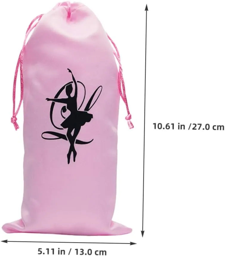 SUPVOX Dance Pouch Bag Canvas Ballet Shoes Storage Drawstring Closure Pointe Bag for Dancers Workout Travel Fashionable Designs 1pc