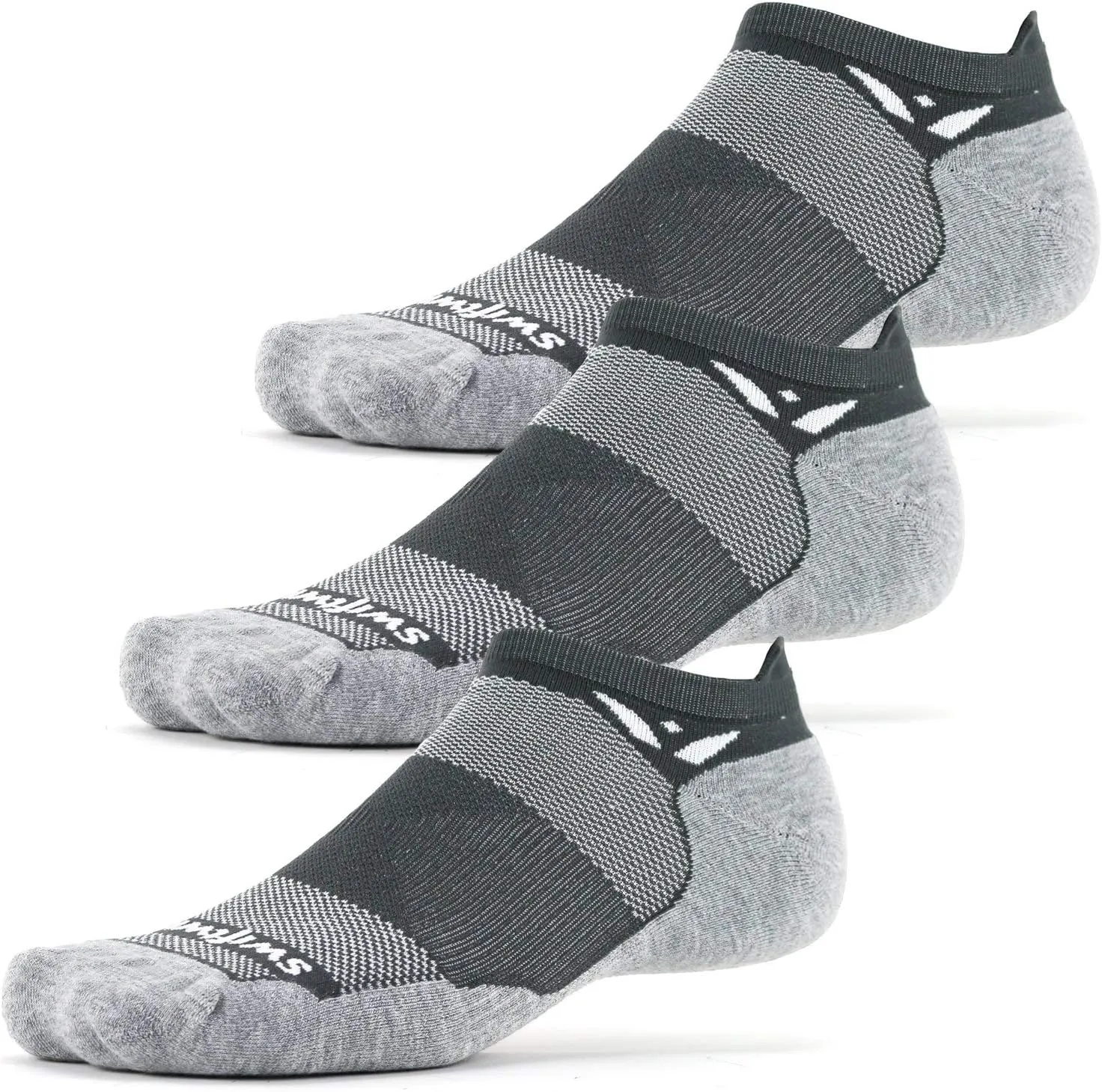 Swiftwick- MAXUS (3 Pairs) No Show Tab Running & Golf Socks, Maximum Cushion