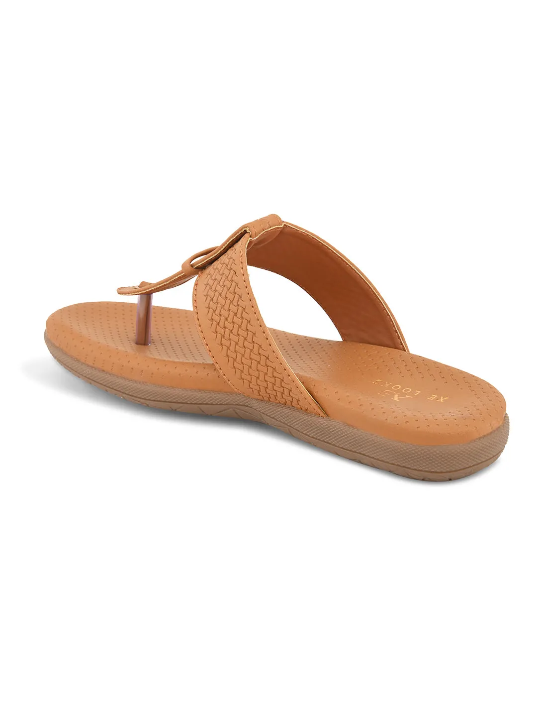 Synthetic Leather with Cushioned Sole, Slip-On Slippers