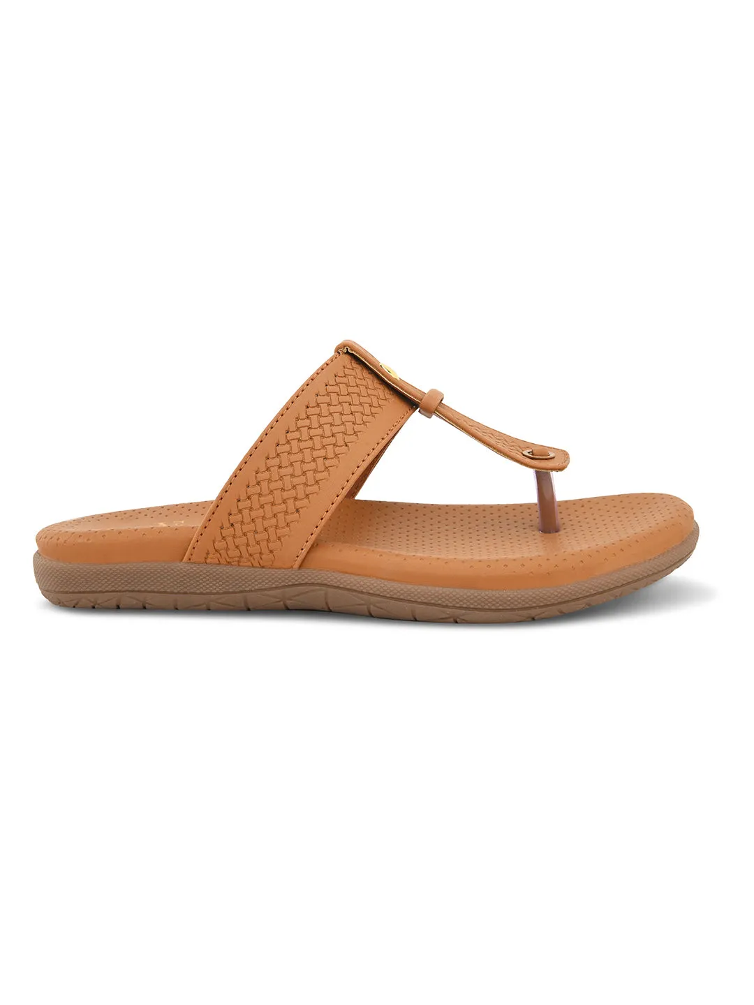 Synthetic Leather with Cushioned Sole, Slip-On Slippers