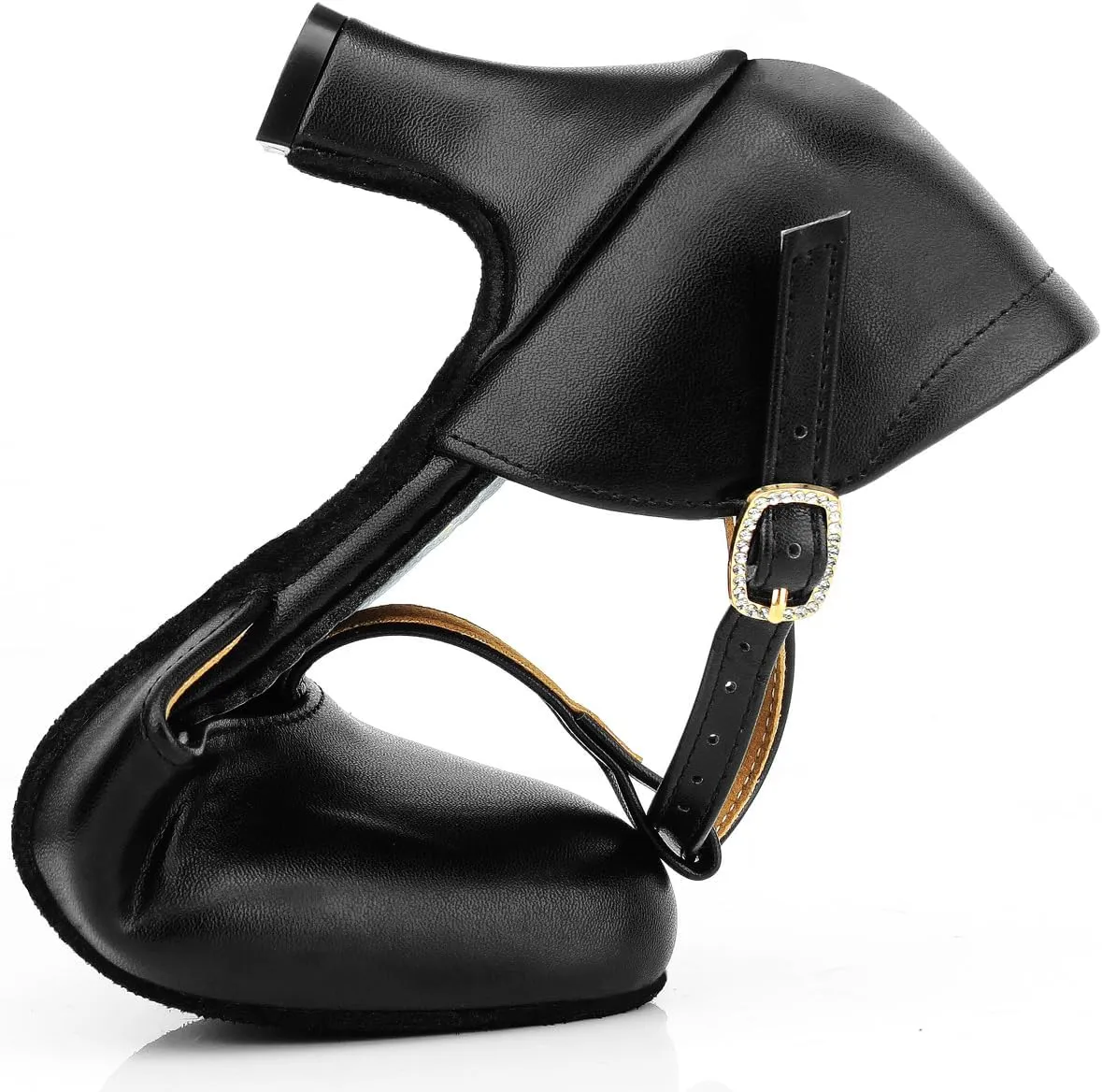 T-Strap Character Shoe for Women Salsa Latin Dance Heels Dress Pumps