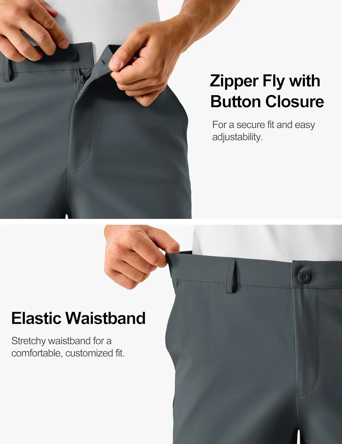 TACVASEN Men's Golf Shorts 9 Inch Inseam Stretch Lightweight Dress Work Casual Short with 4 Pockets Quick Dry Flat Front
