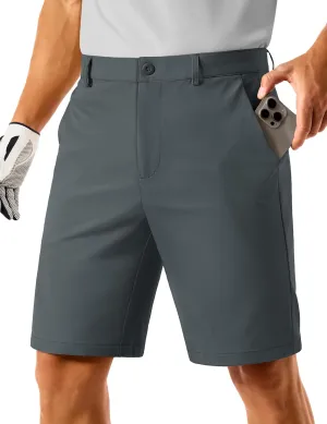 TACVASEN Men's Golf Shorts 9 Inch Inseam Stretch Lightweight Dress Work Casual Short with 4 Pockets Quick Dry Flat Front