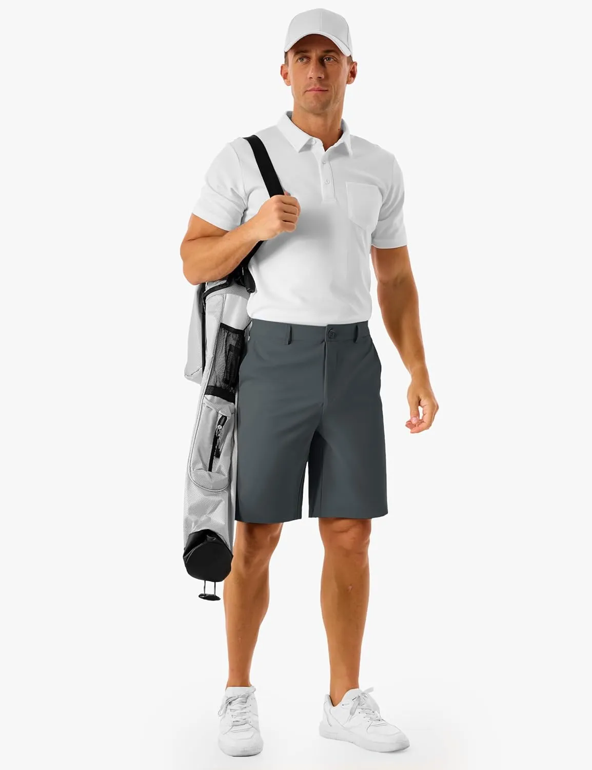 TACVASEN Men's Golf Shorts 9 Inch Inseam Stretch Lightweight Dress Work Casual Short with 4 Pockets Quick Dry Flat Front