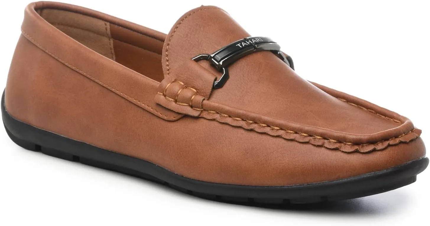 TAHARI Dapper Boys Dress Loafer Shoe - Stylish, Comfortable, Easy Slip-on Style, Flexible Outsole, Versatile for Formal & Casual Occasions, Durable
