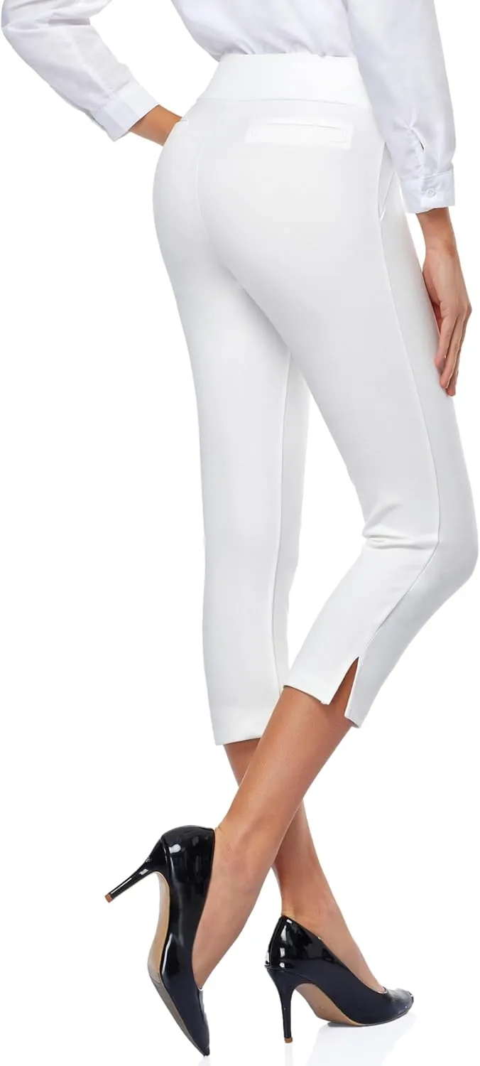 Tapata Women's Capri Dress Pants 19"/20.5" Stretch High-Waist Crop Office Work Pants Summer Casual Capris Slacks Yoga