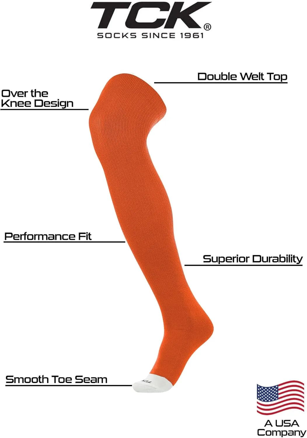 TCK Baseball Socks Prosport Over the Knee Football Socks Extra Long for Boys Girls Men Women Youth and Adult