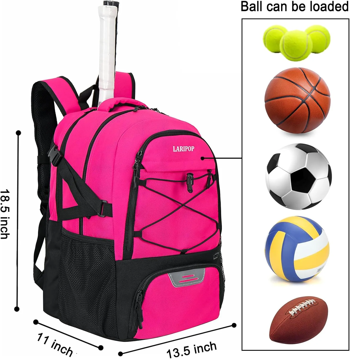 Tennis Bag Tennis Backpack for Women and Men 2 Rackets with Separate Shoe Compartment