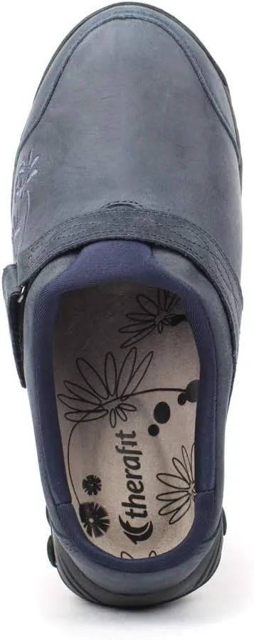 Therafit Austin Women's Leather Clog Slip On for Plantar Fasciitis/Foot Pain