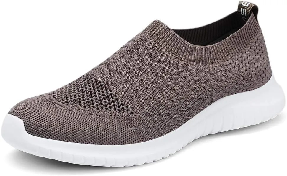 TIOSEBON Men's Slip On Walking Shoes Knit Mesh Tennis Sneaker