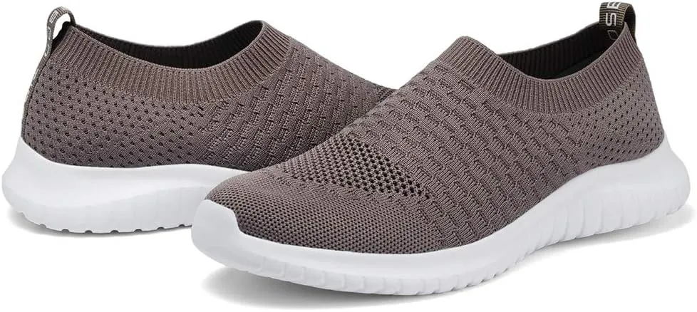 TIOSEBON Men's Slip On Walking Shoes Knit Mesh Tennis Sneaker