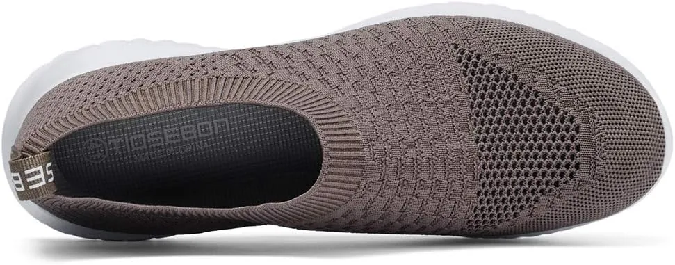 TIOSEBON Men's Slip On Walking Shoes Knit Mesh Tennis Sneaker