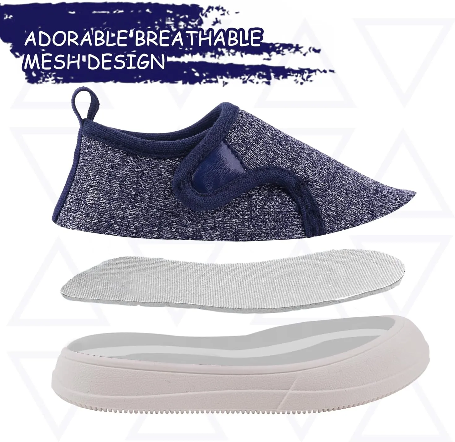 Toandon Baby Toddler Lightweight Flexible Straps Sneakers for 1-7 Yrs