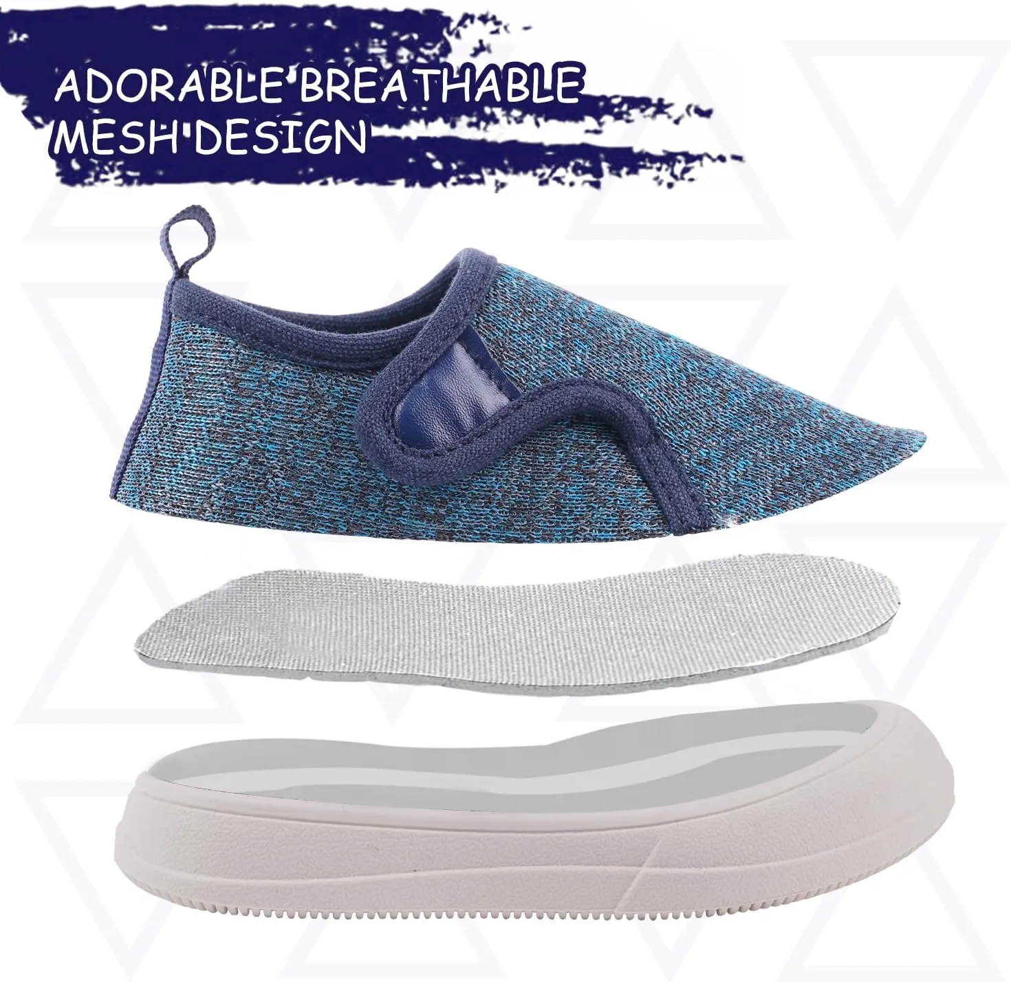 Toandon Baby Toddler Lightweight Flexible Straps Sneakers for 1-7 Yrs