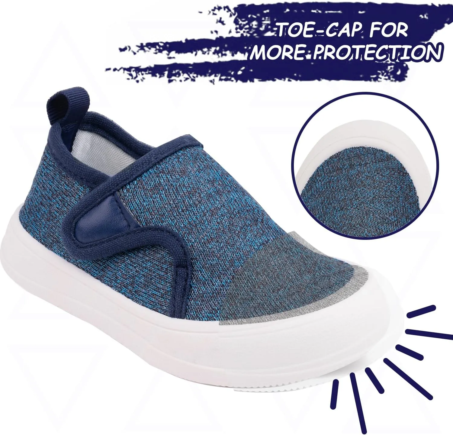 Toandon Baby Toddler Lightweight Flexible Straps Sneakers for 1-7 Yrs