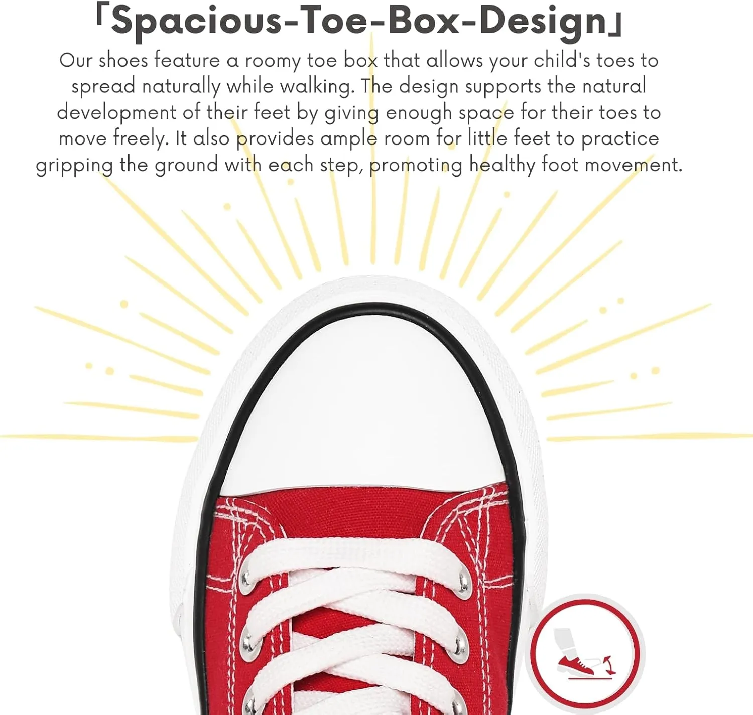 Toddler Canvas Sneakers, Non-Slip & Durable Sports Shoes for Boys & Girls, Cushioned, Breathable Kids Sneakers