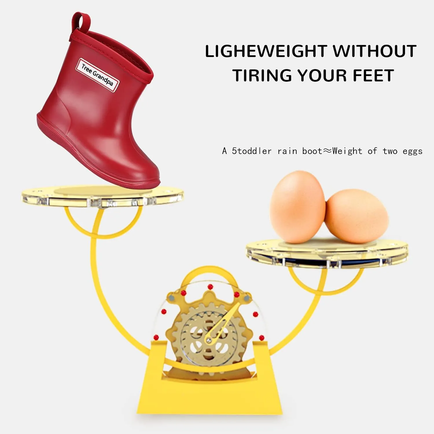 Toddler Kids Rain Boots for Boys Girls Easy-on Lightweight Waterproof Rainboots Baby