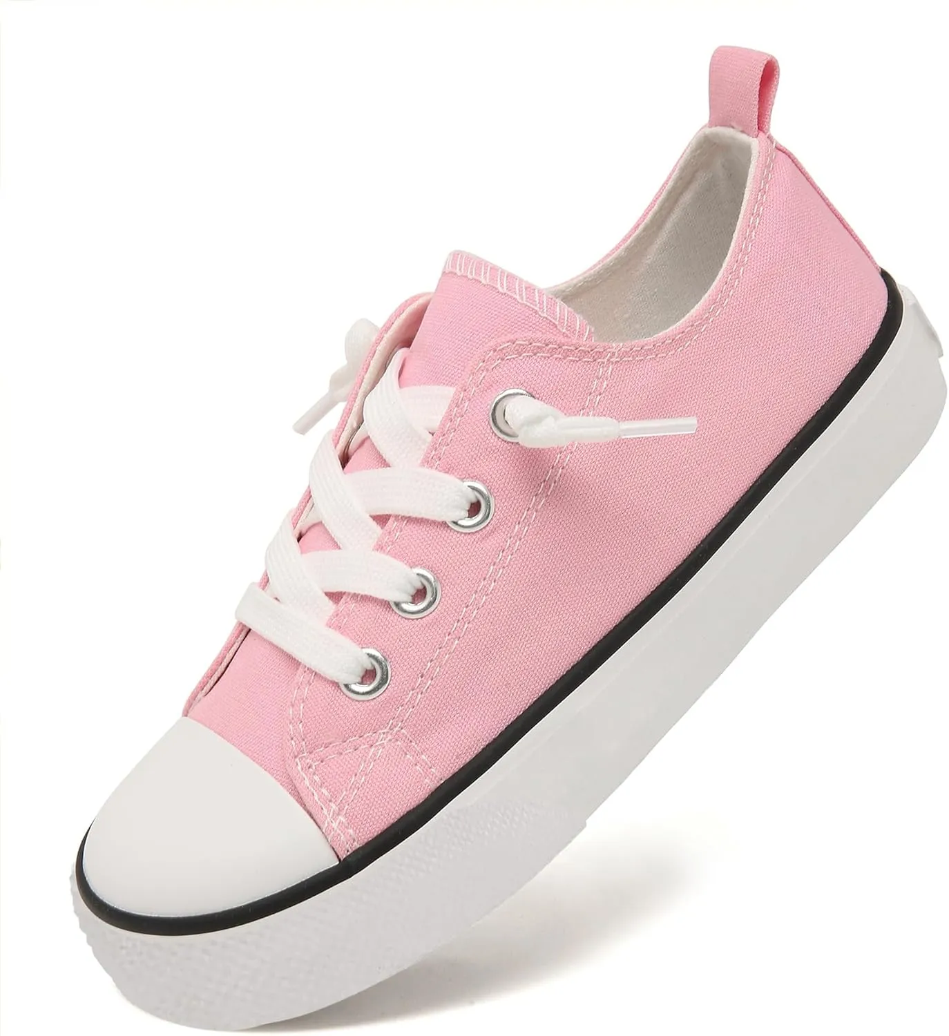 Toddler Little Kid Cushioned Canvas Shoes Slip On Sneakers Soft and Durable