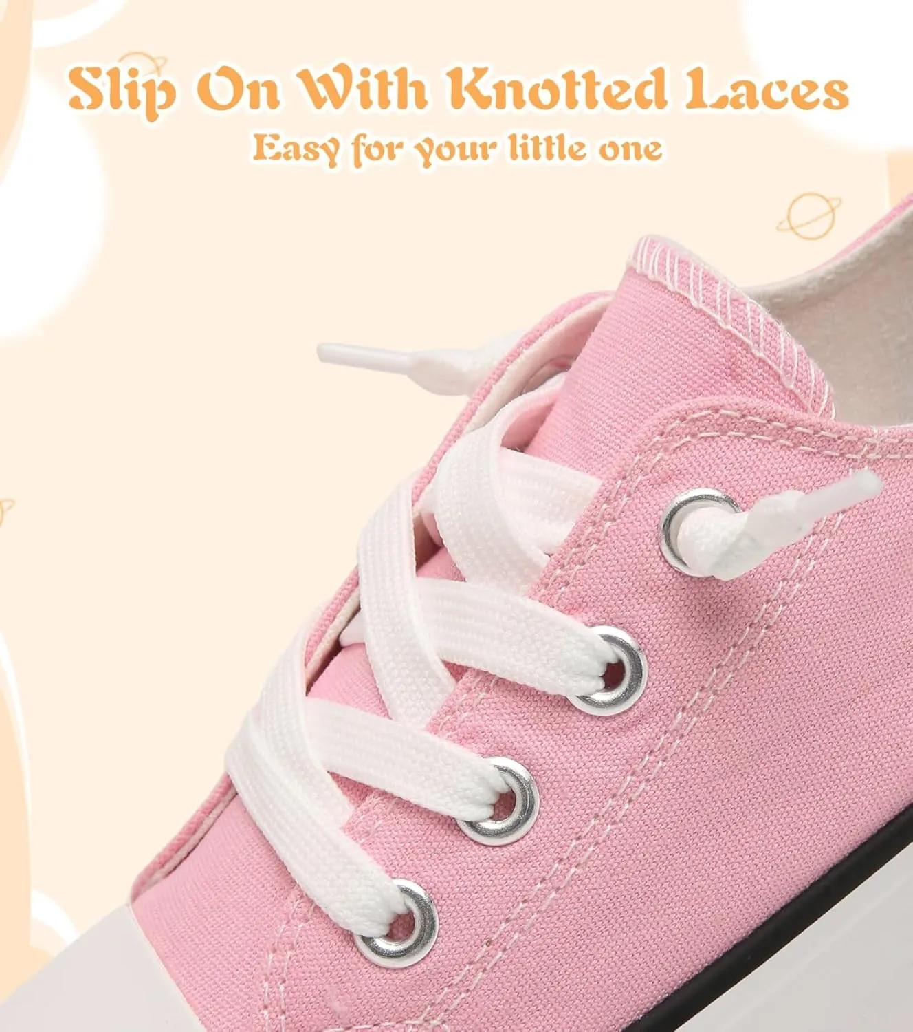 Toddler Little Kid Cushioned Canvas Shoes Slip On Sneakers Soft and Durable