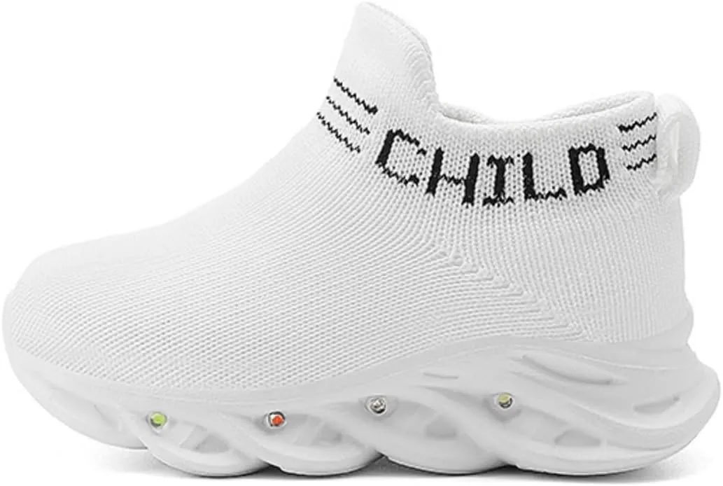 Toddler Little Kids Sneaker Light Up Shoes Breathable Athletic Casual Walking Tennis Boys Girls Shoe