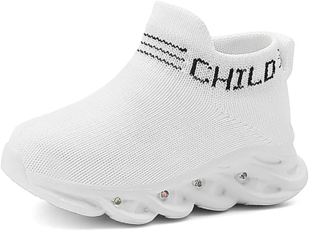 Toddler Little Kids Sneaker Light Up Shoes Breathable Athletic Casual Walking Tennis Boys Girls Shoe