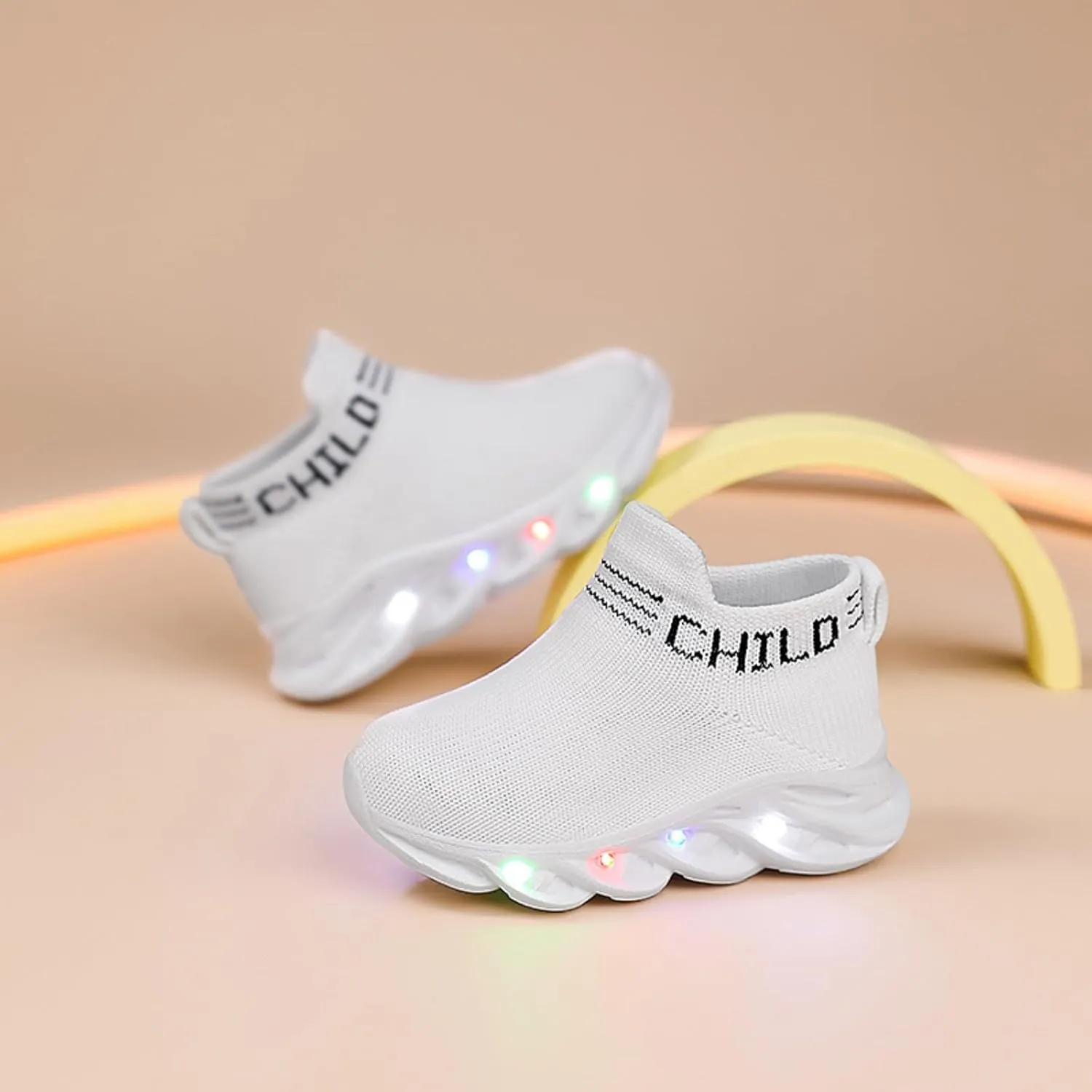 Toddler Little Kids Sneaker Light Up Shoes Breathable Athletic Casual Walking Tennis Boys Girls Shoe