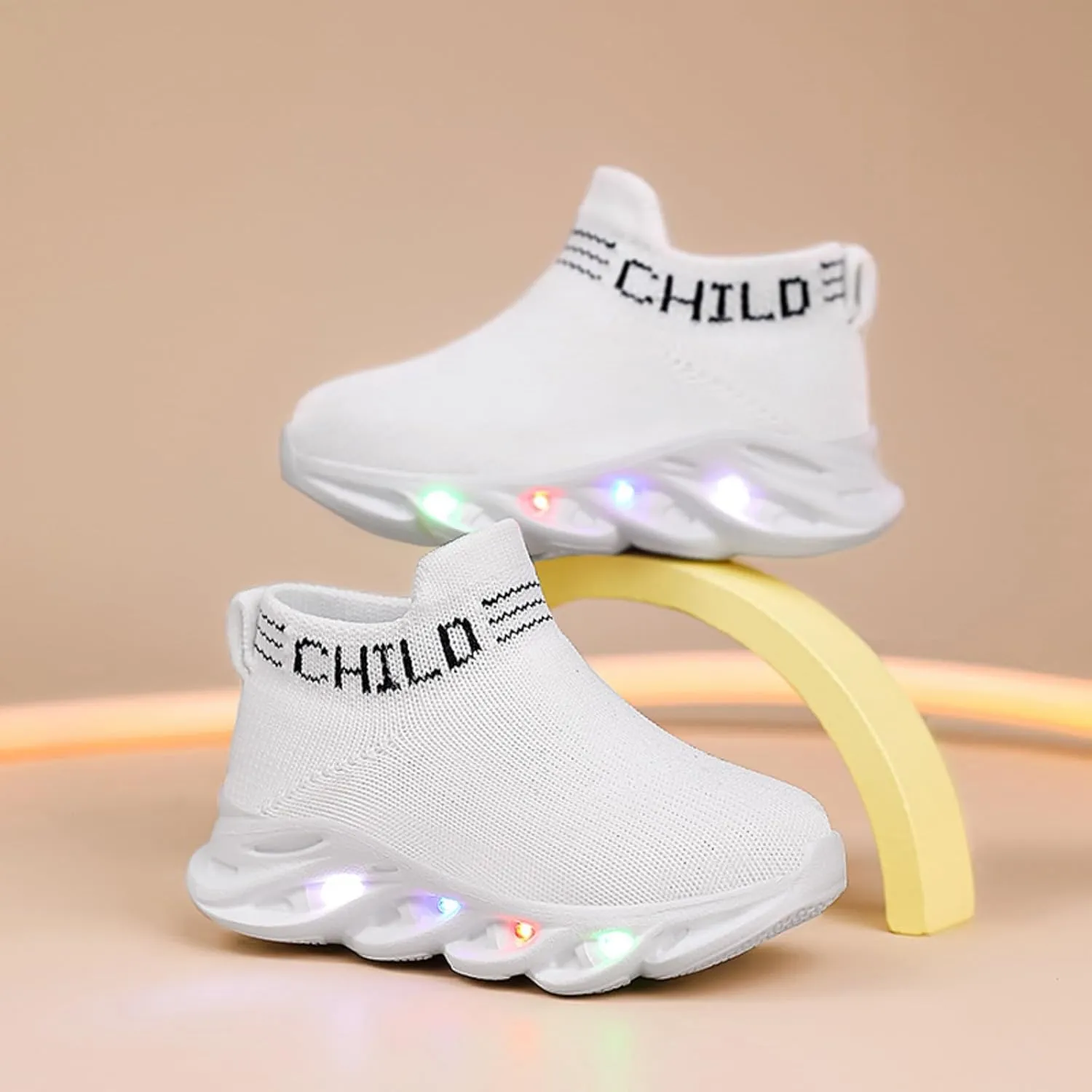 Toddler Little Kids Sneaker Light Up Shoes Breathable Athletic Casual Walking Tennis Boys Girls Shoe