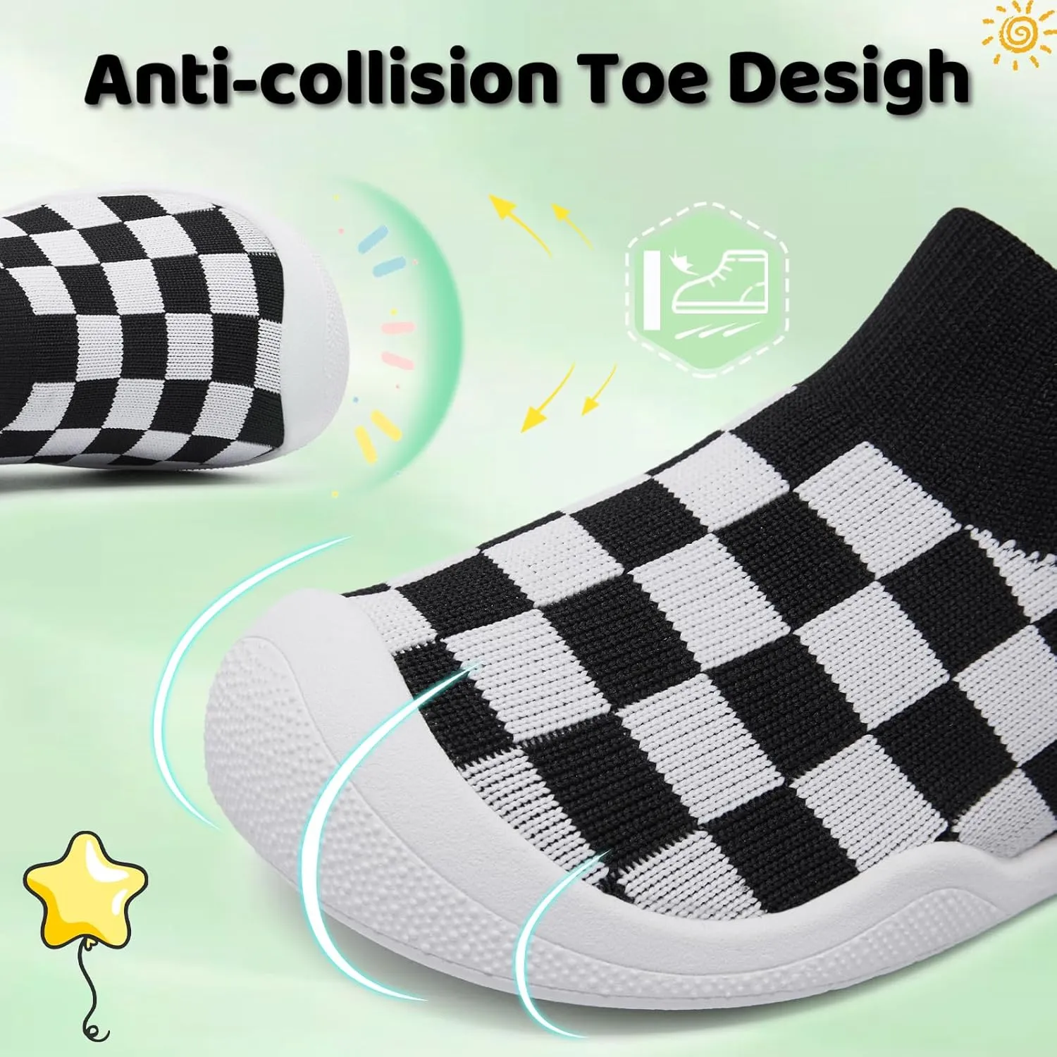 Toddler Shoes Boys Girls | with Arch Support | Slip-on| Barefoot | Breathable & Non-Slip Tennis Shoes