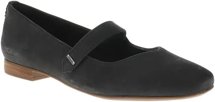 TOMS Womens Bianca Mary Jane Ballet Flats Casual - Black