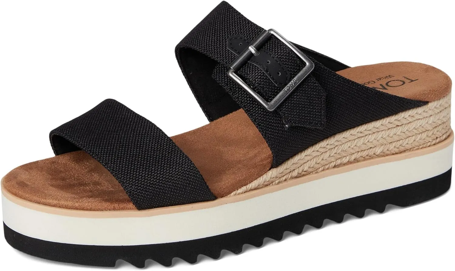 TOMS Womens Diana Buckle Platform Casual Sandals Casual Mid Heel 2-3" - Beige