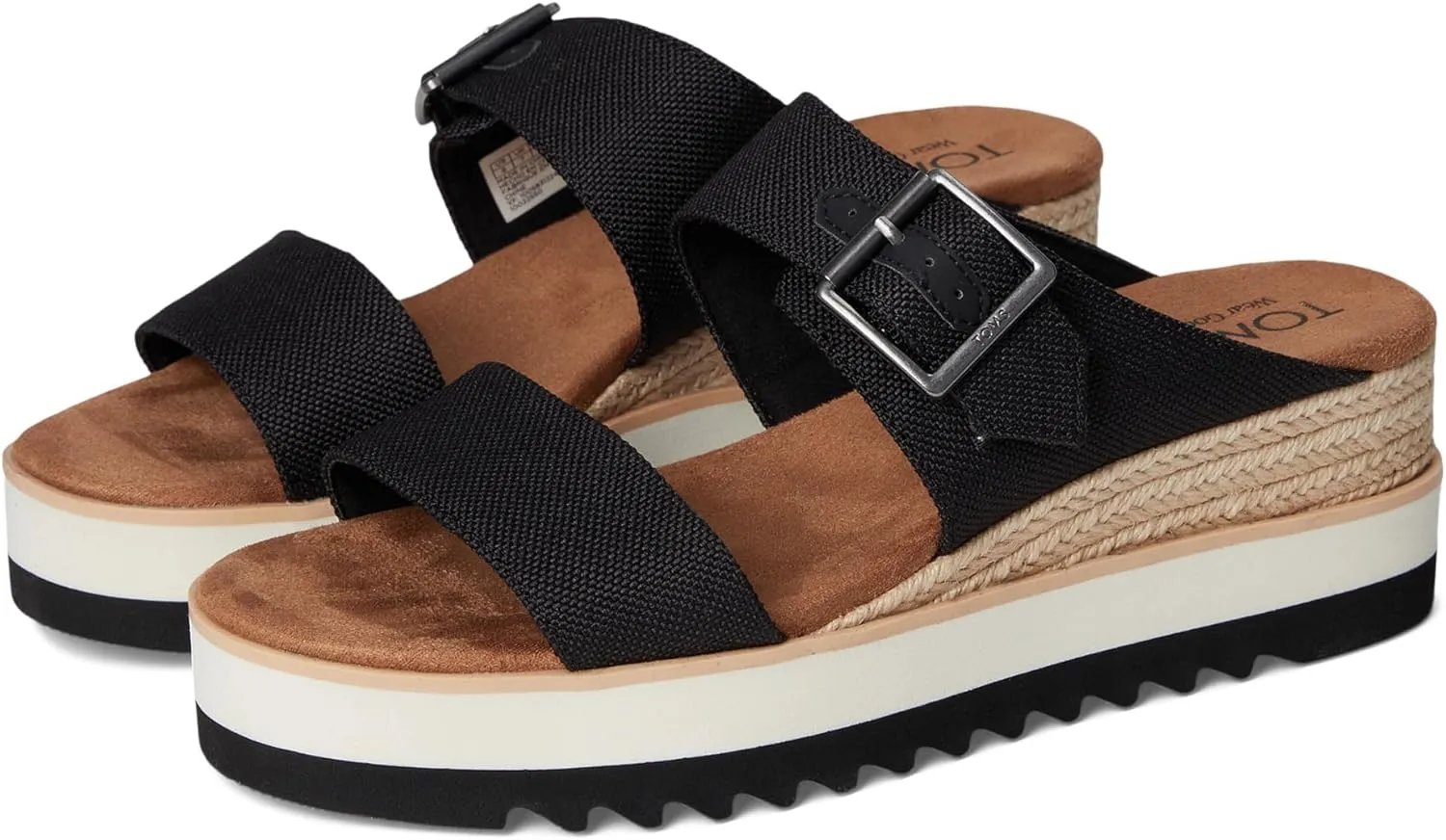 TOMS Womens Diana Buckle Platform Casual Sandals Casual Mid Heel 2-3" - Beige