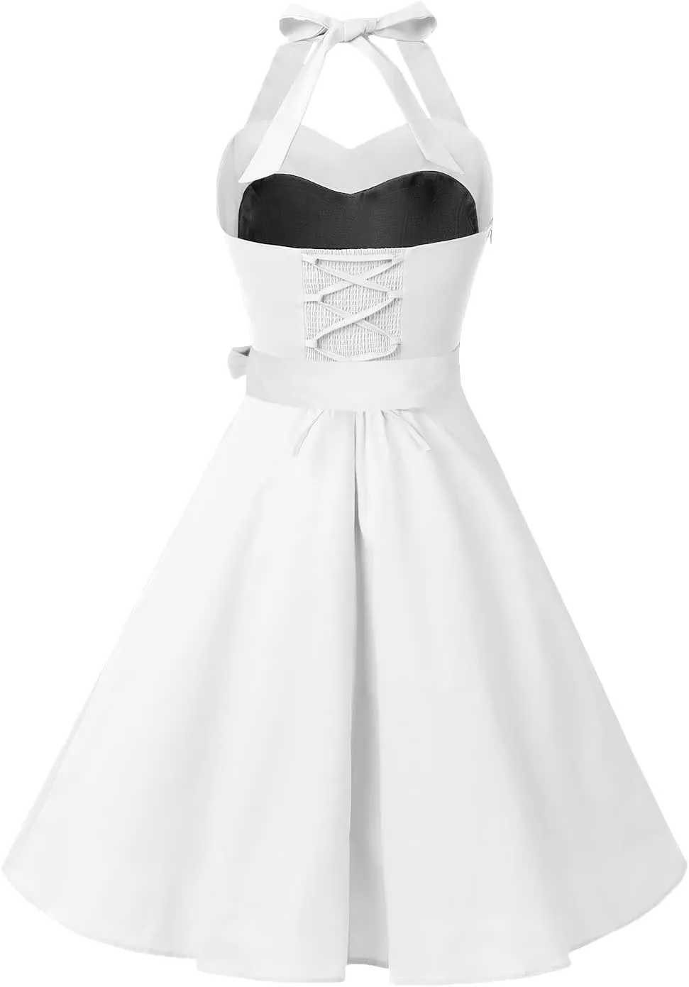 Topdress Women'sVintage Polka Audrey Dress 1950s Halter Retro Cocktail Dress